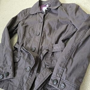 110. ESPRIT 100% Cotton Belted Button Jacket
